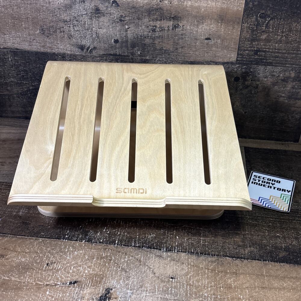 SAMDI Wood Laptop Stand for Desk, Laptop Holder Vented Cooling Stand